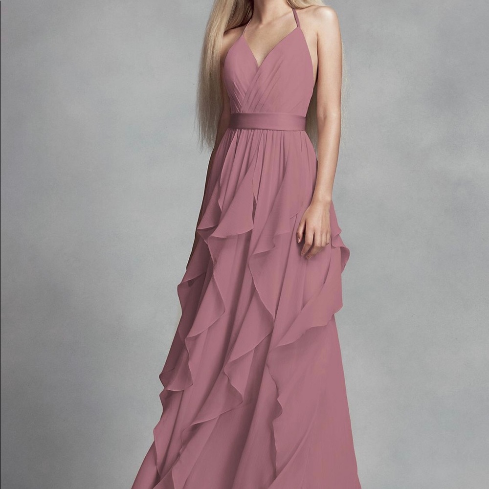 Chiffon Bridesmaid Dress with Cascading Skirt